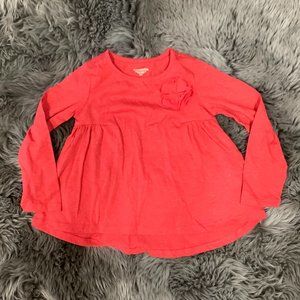 Toughskins | Girl's Long Sleeve Top | Red |  Small